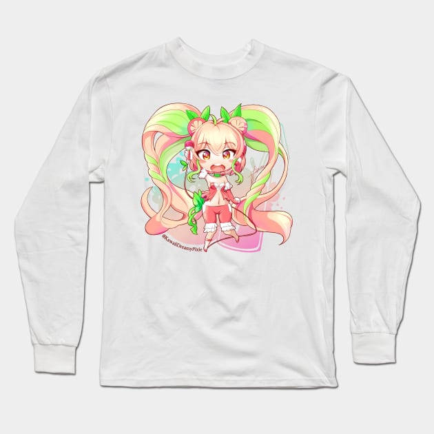 Orange Miku Hatsune Long Sleeve T-Shirt by KawaiiDreamyPixie